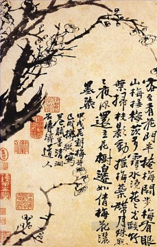  chinese - Shitao prunus in flower 1694 antique Chinese